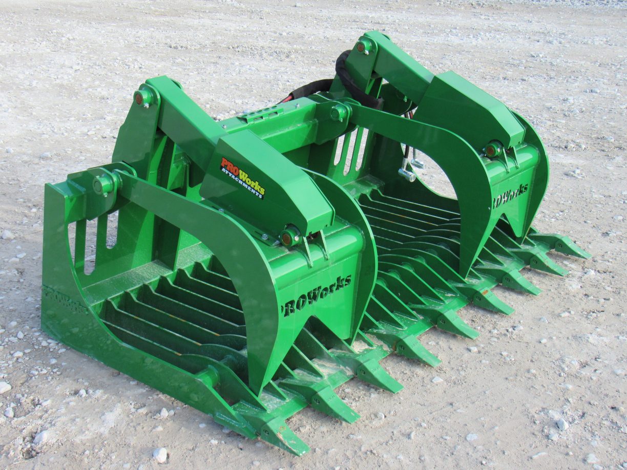 72″ Severe Duty Rock Bucket Grapple with Teeth Fits John Deere Loader