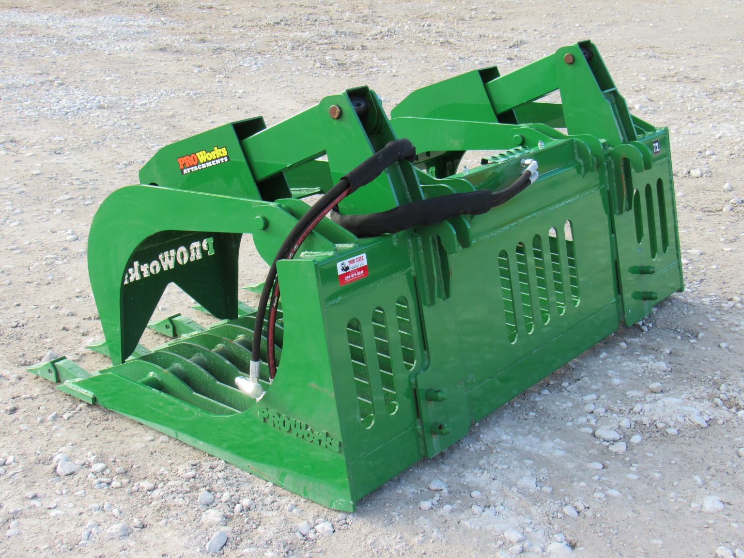 72″ Severe Duty Rock Bucket Grapple with Teeth Fits John Deere Loader Skid Steer Attachment Depot
