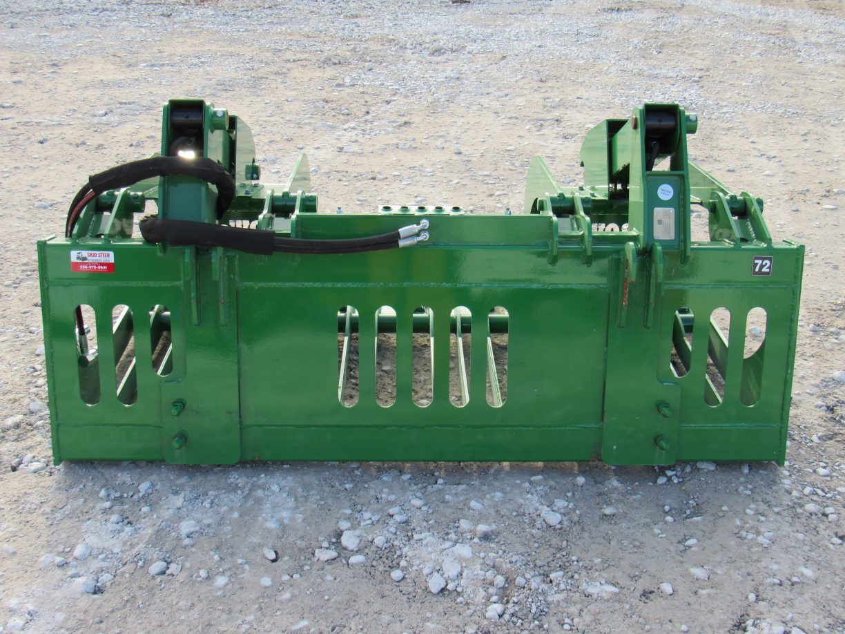 72″ Severe Duty Rock Bucket Grapple with Teeth Fits John Deere Loader