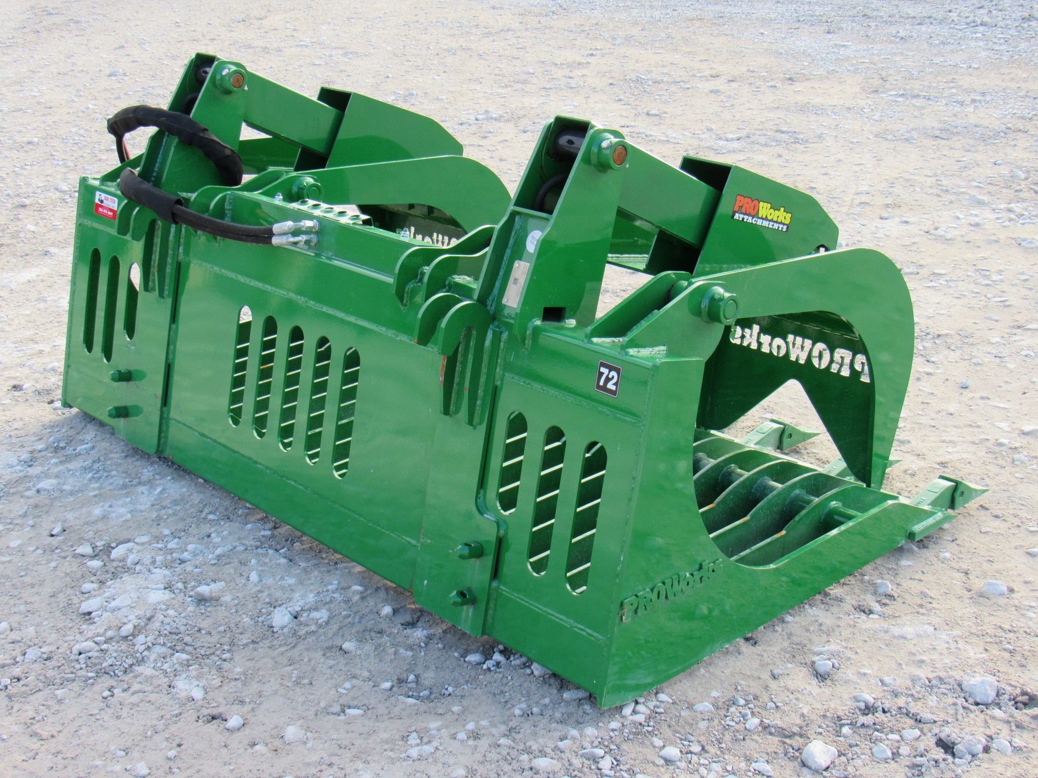 72″ Severe Duty Rock Bucket Grapple with Teeth Fits John Deere Loader ...