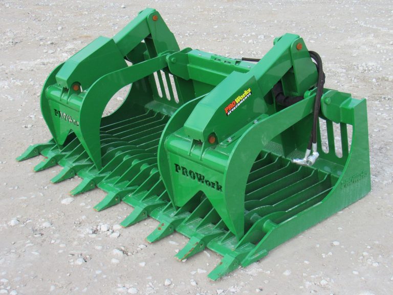 72″ Severe Duty Rock Bucket Grapple with Teeth Fits John Deere Hook and