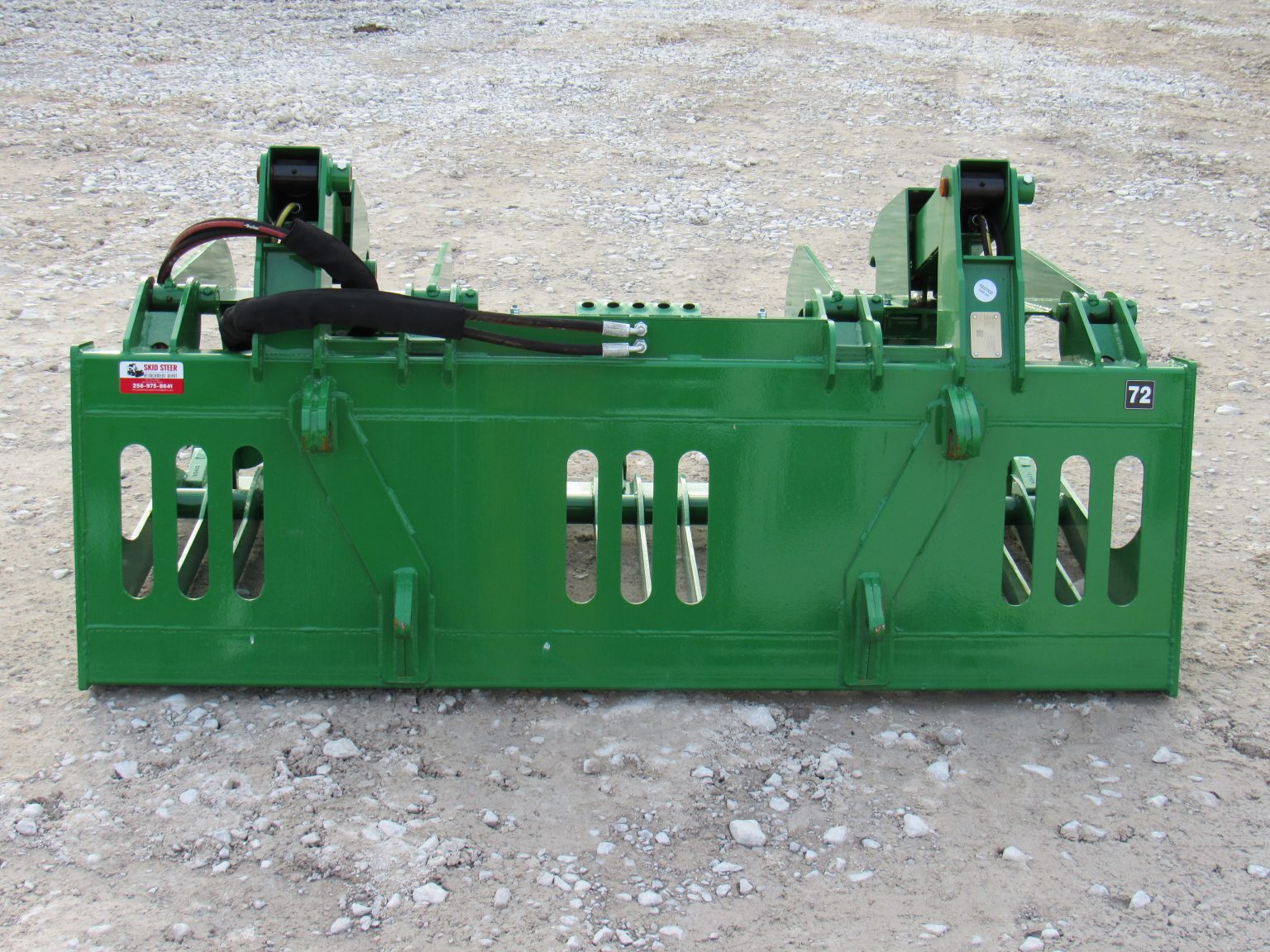 72″ Severe Duty Rock Bucket Grapple with Teeth Fits Euro Global Quicke