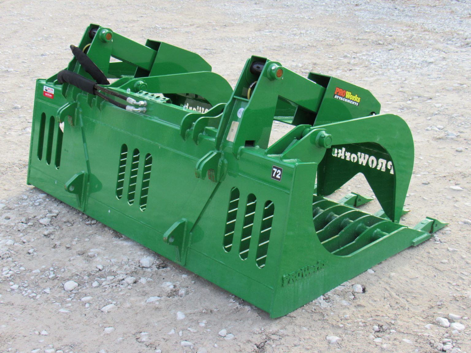 72″ Severe Duty Rock Bucket Grapple with Teeth Fits Euro Global Quicke