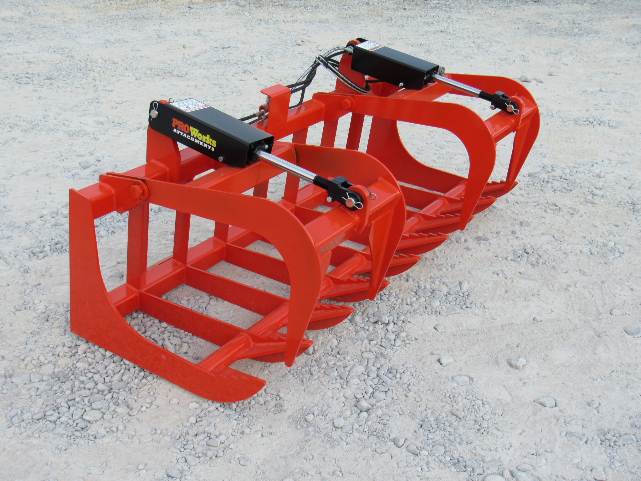 72″ Dual Cylinder Root Bucket Grapple Attachment Fits Skid Steer Quick