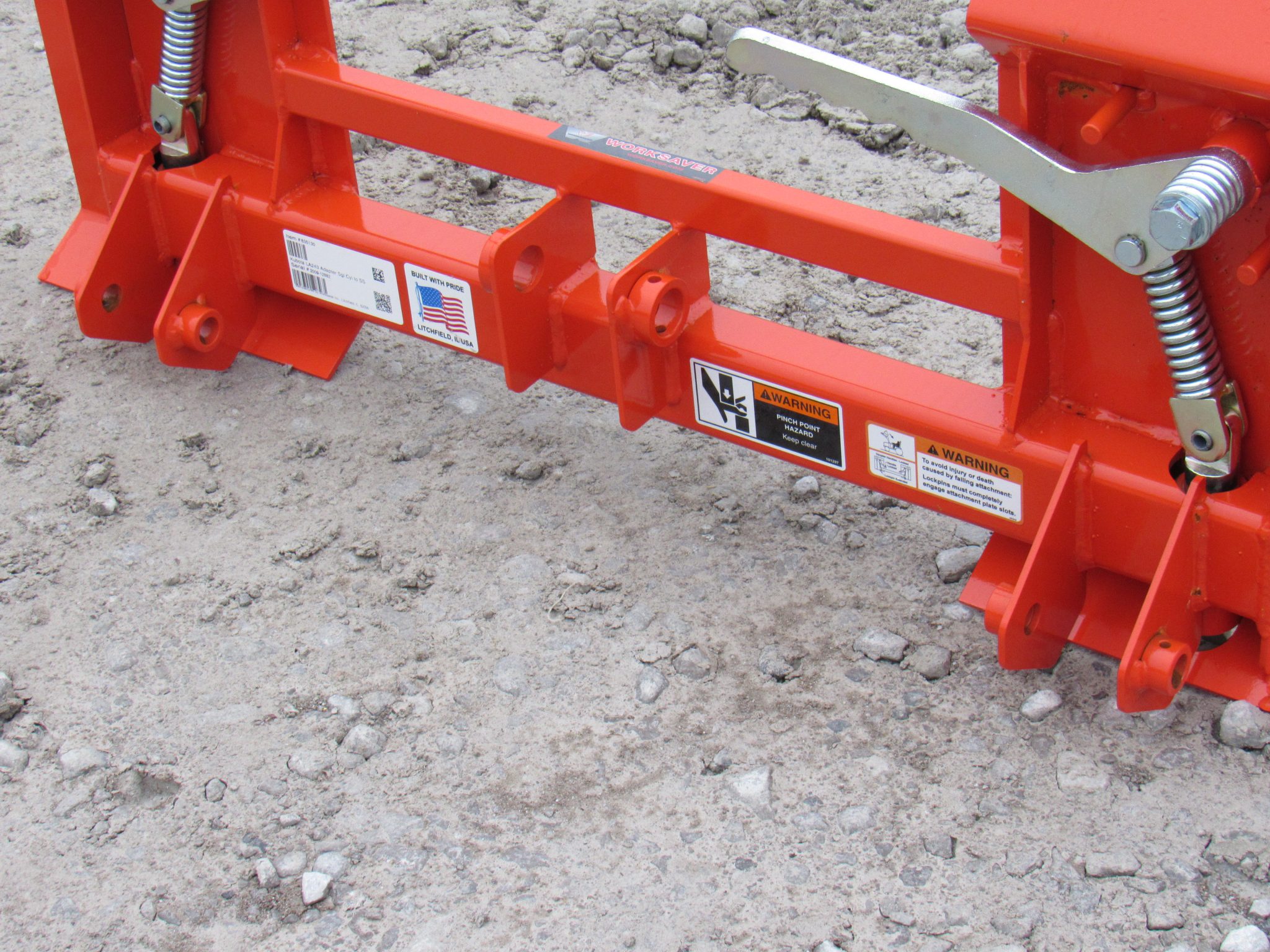 Kubota LA240 and LA243 Tractor Loader to Skid Steer Quick Attach Adapter 835130 Skid Steer