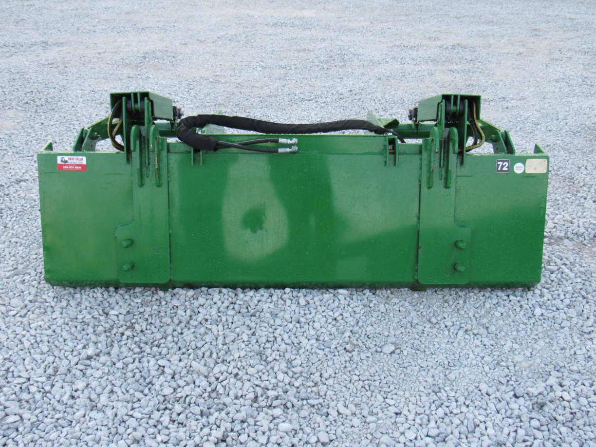 72″ Compact Tractor Dual Cylinder Solid Bottom Bucket Grapple Fits John