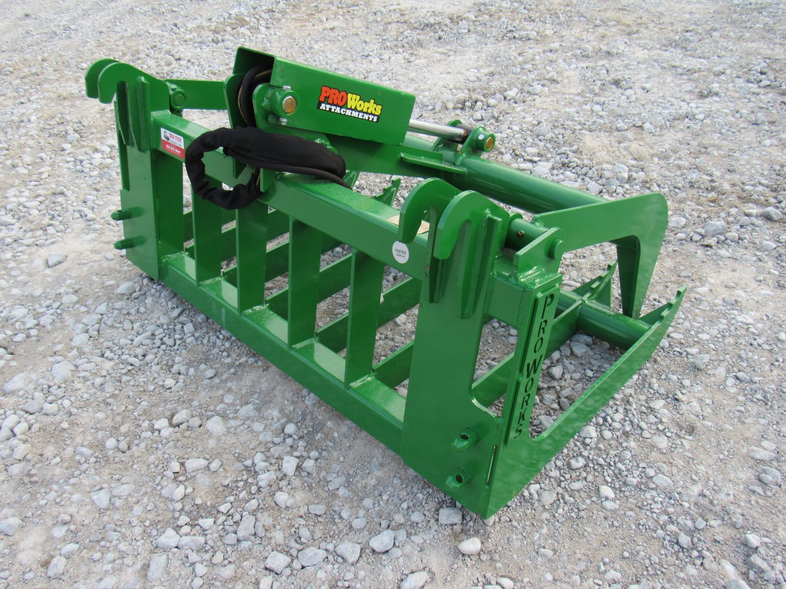 48″ Single Cylinder Root Bucket Grapple Fits John Deere Compact Tractor