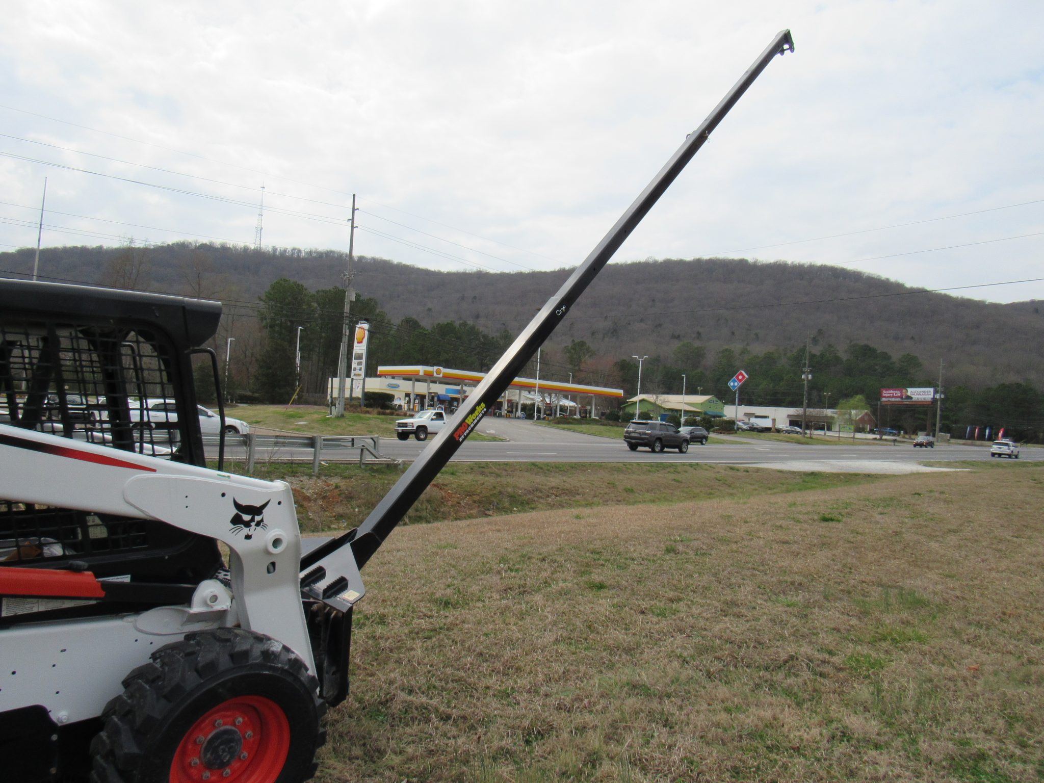 21′ Manual Telescopic Boom Pole Fits Skid Steer Quick Attach Skid