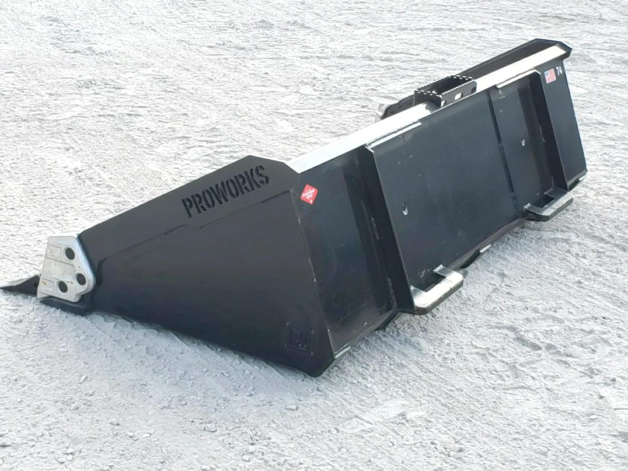 PROWORKS 74″ Severe Heavy Duty Low Profile Dirt Bucket with Side