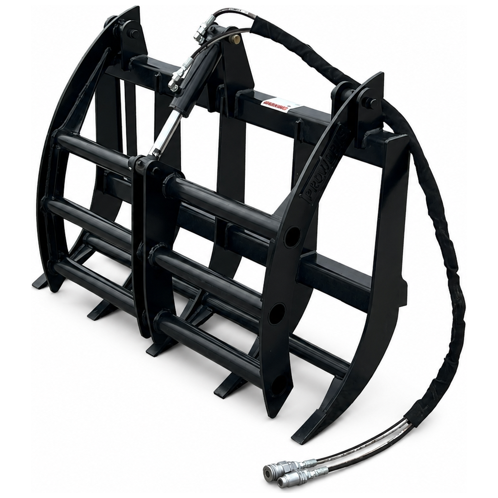 48" Compact Tractor Root Rake Clam Grapple Attachment Fits Skid Steer Quick Attach