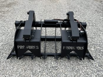 66" Heavy Duty Dual Cylinder Root Bucket Grapple Attachment Fits Skid Steer Quick Attach - Image 3