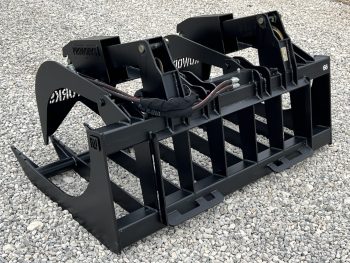 66" Heavy Duty Dual Cylinder Root Bucket Grapple Attachment Fits Skid Steer Quick Attach - Image 8