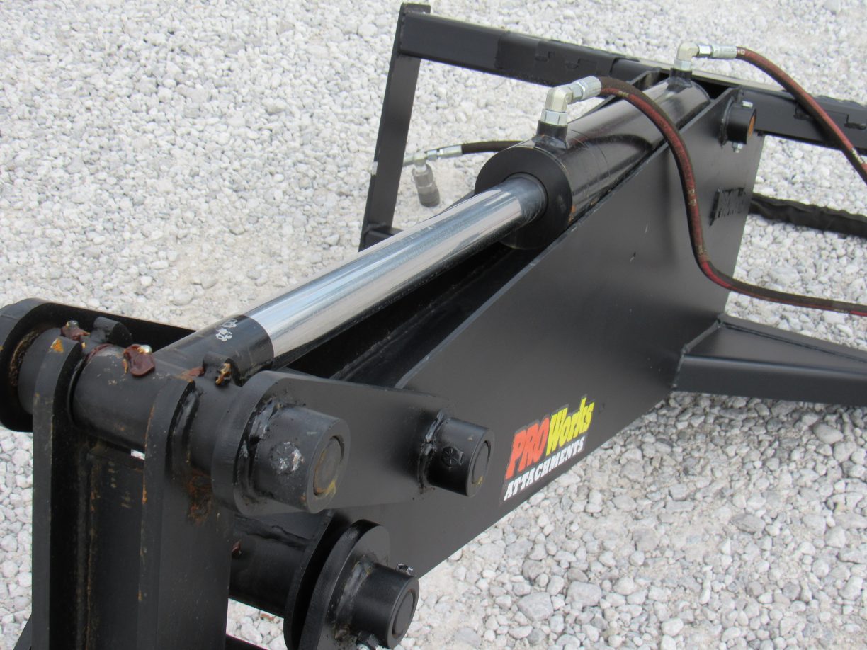 Stiff Arm Backhoe Attachment with 12″ Tooth Trench Bucket Fits Skid