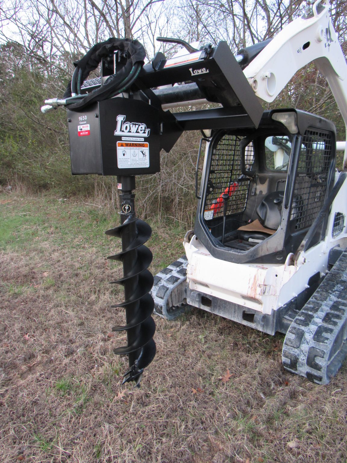 Lowe 1650 Classic Hex Auger Drive with 12″ Wide Bit Fits Skid Steer