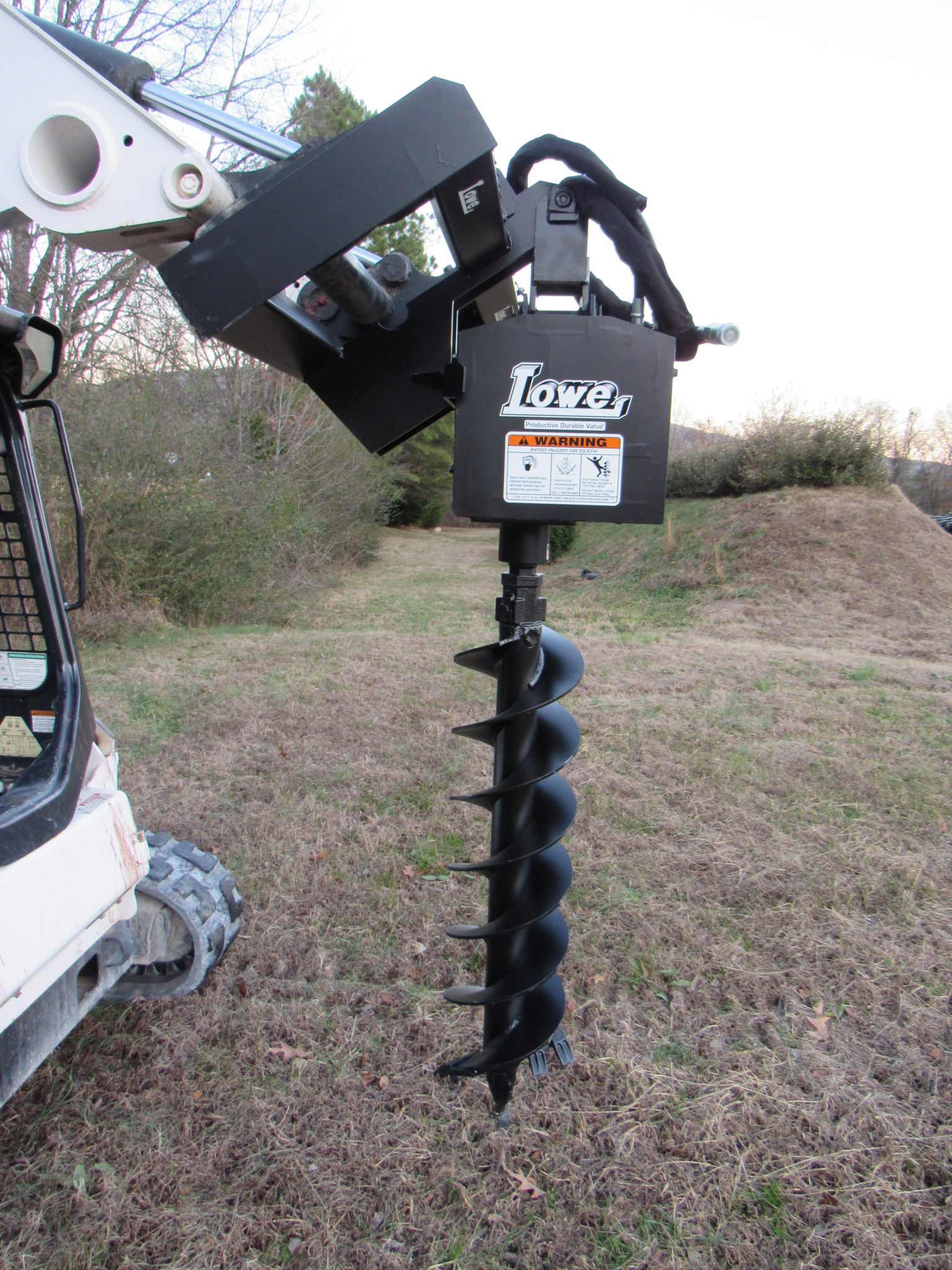 Lowe 1650 Classic Hex Auger Drive with 12″ Wide Bit Fits Skid Steer