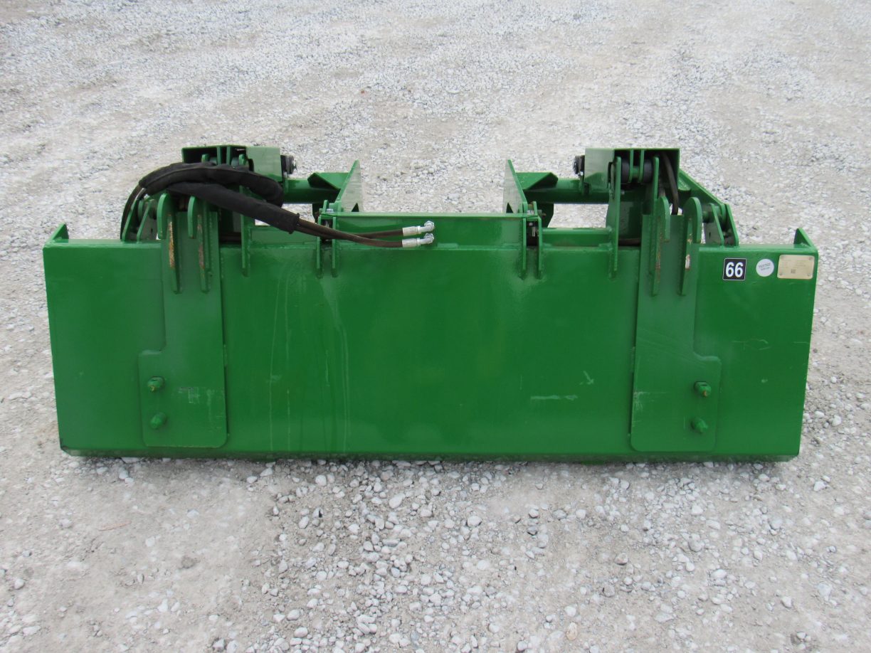 66″ Compact Tractor Dual Cylinder Solid Bottom Bucket Grapple Fits John