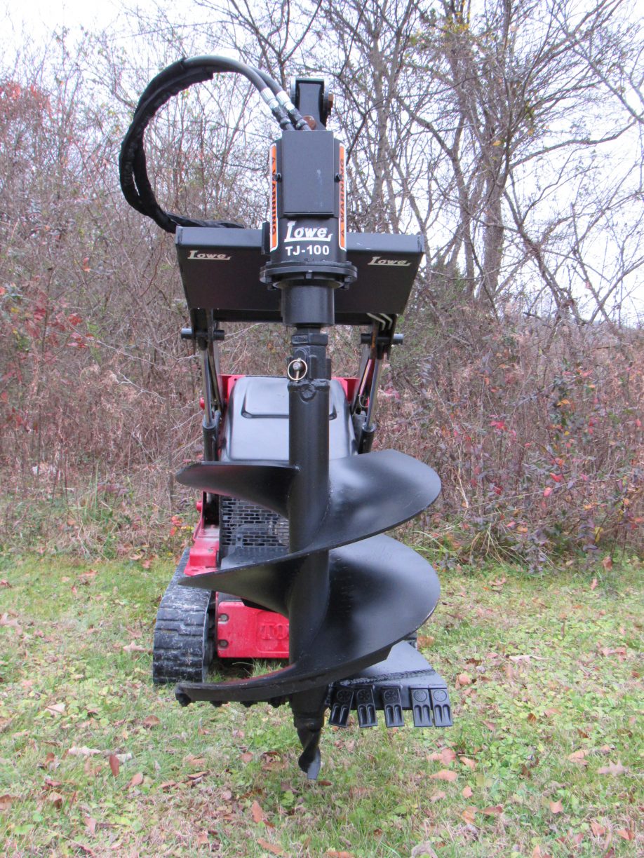Lowe TJ100 Hex Auger Drive with 24″ Bit Fits Mini Skid Steer Skid