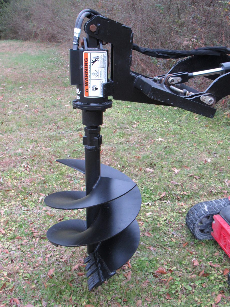 Lowe TJ100 Hex Auger Drive with 24″ Bit Fits Mini Skid Steer Skid