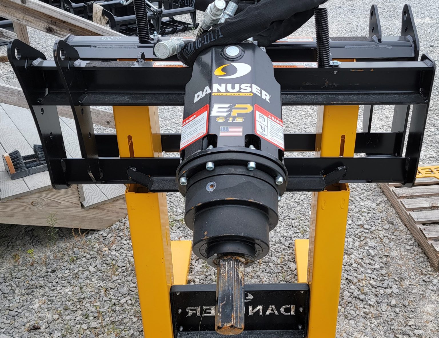 Danuser EP615 Hex Auger Drive Unit Fits Skid Steer Quick Attach Skid