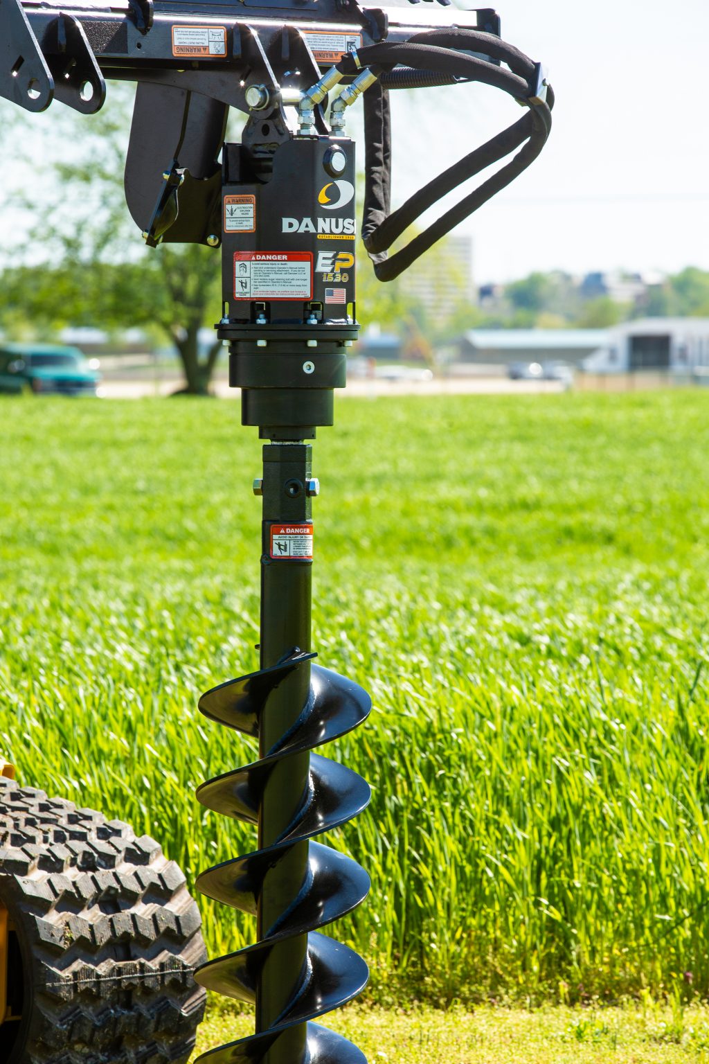 Danuser EP1530 Hex Auger Drive Unit Fits Skid Steer Quick Attach Skid