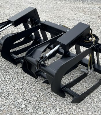 60″ Dual Cylinder Root Bucket Grapple Attachment with Grease Fittings Fits Skid Steer Quick Attach