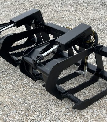 66″ Dual Cylinder Root Bucket Grapple Attachment with Grease Fittings Fits Skid Steer Quick Attach