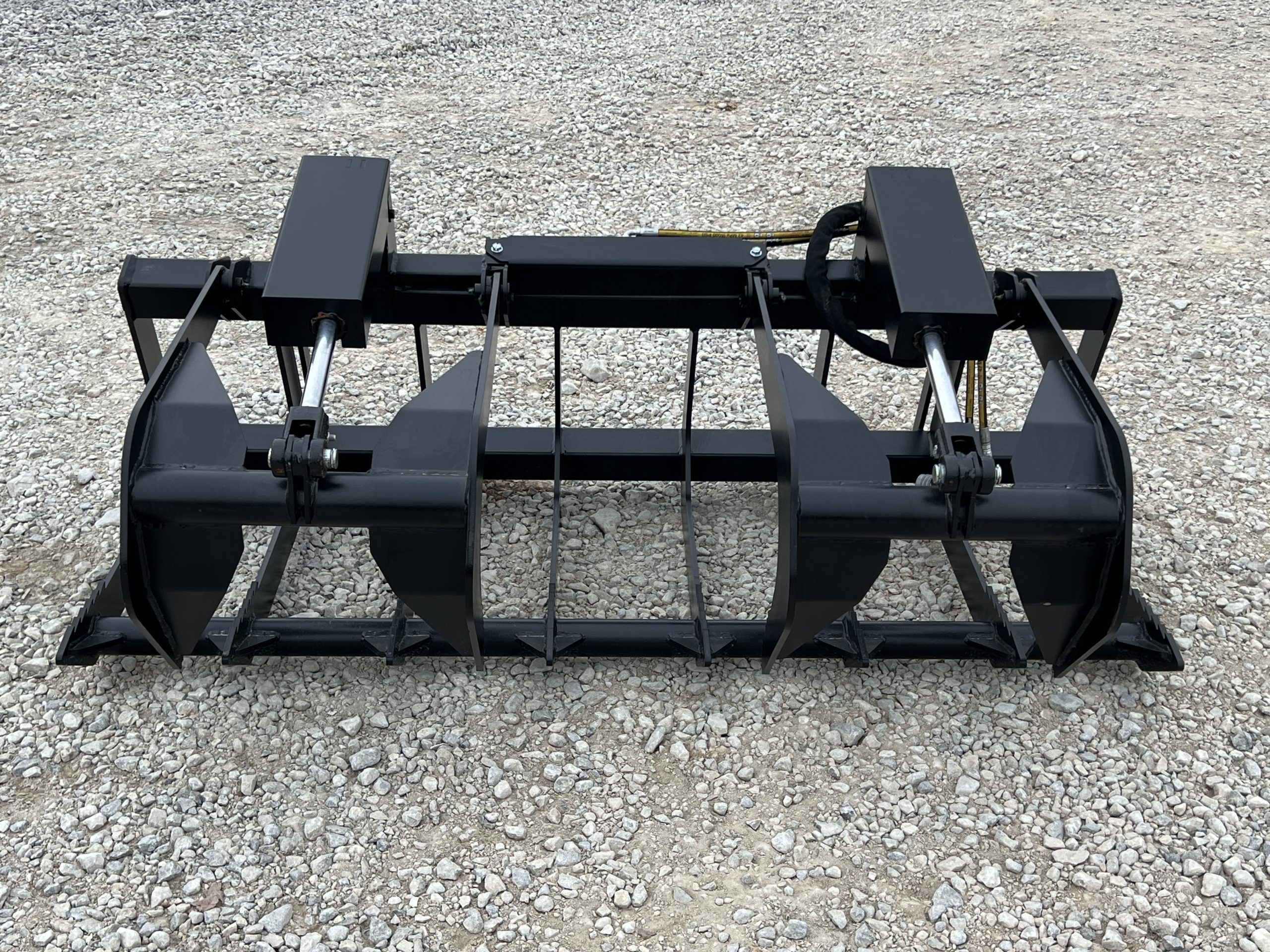 66″ Dual Cylinder Root Bucket Grapple Attachment with Grease Fittings Fits Skid Steer Quick Attach - Image 2