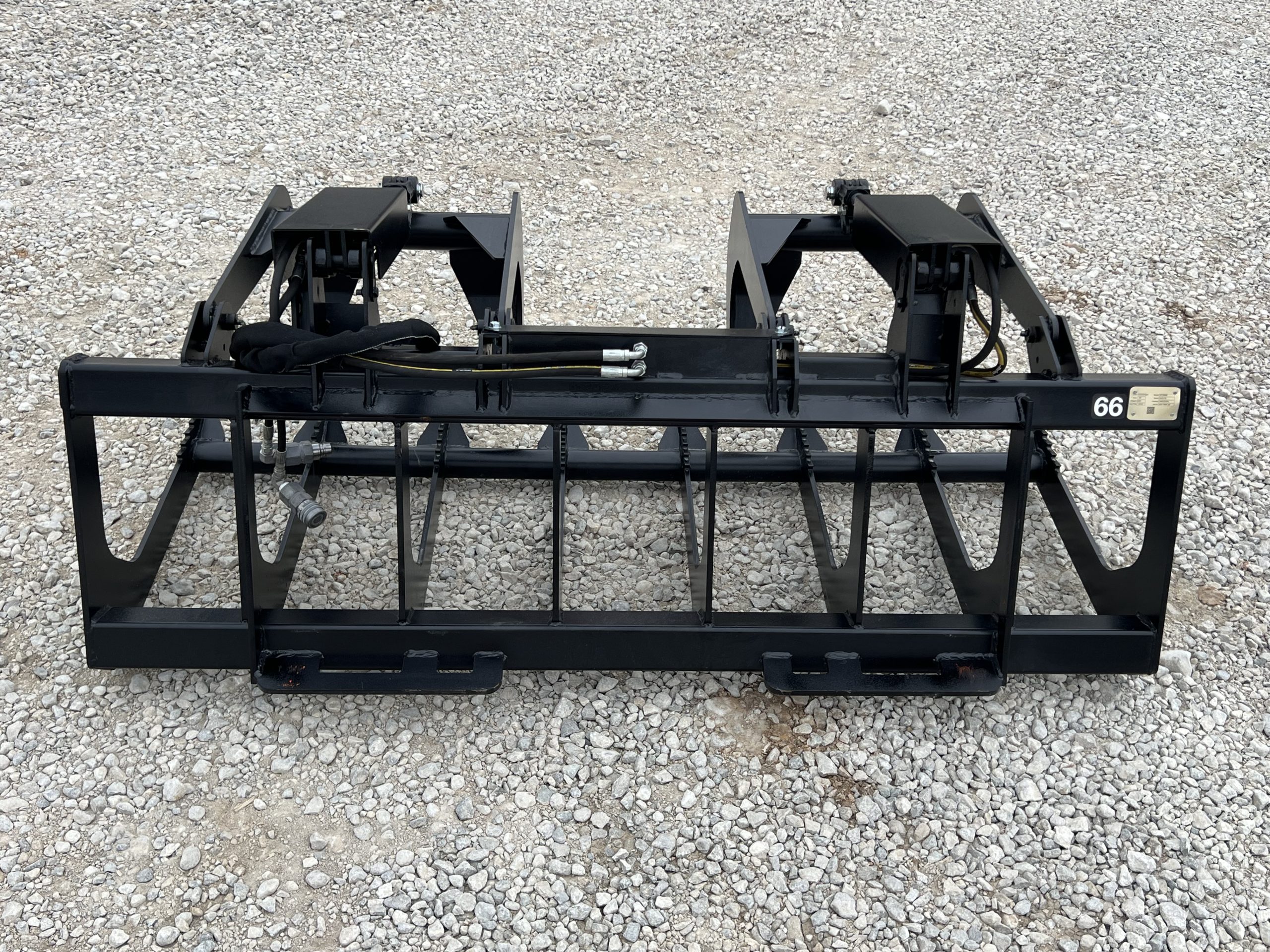 66″ Dual Cylinder Root Bucket Grapple Attachment with Grease Fittings Fits Skid Steer Quick Attach - Image 6