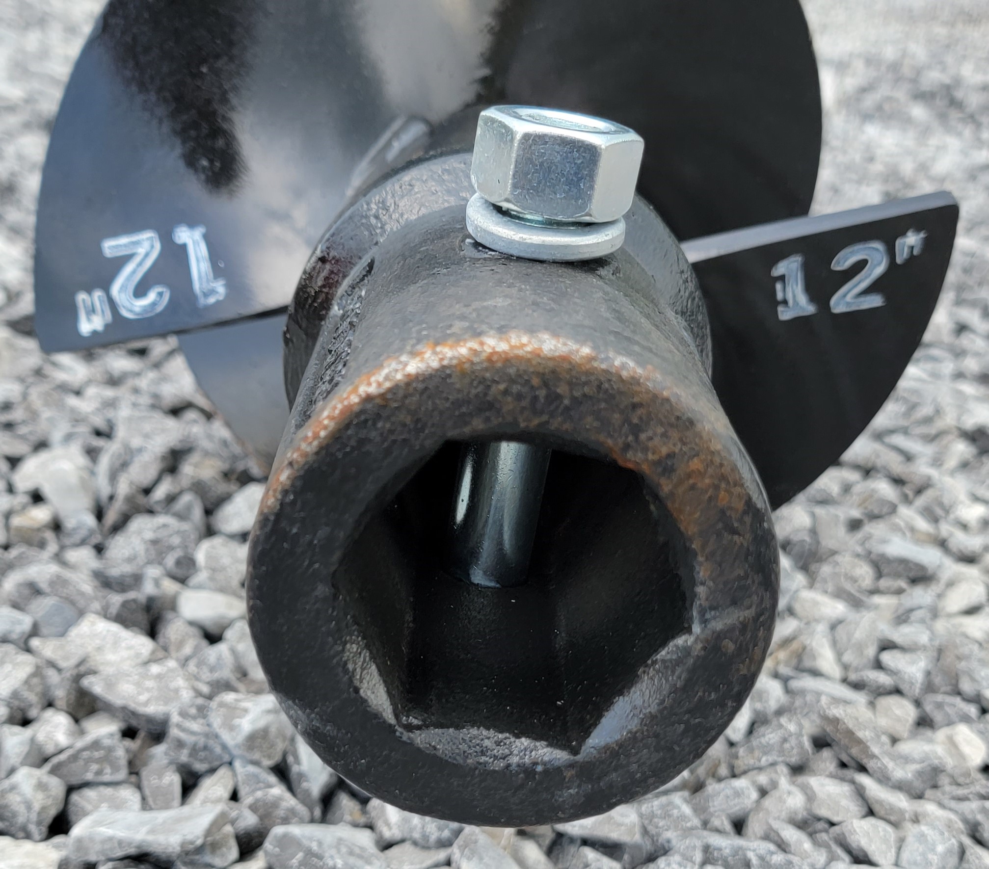 thumbnail image 2 of Danuser 4.5 X 48 Inch Bullet Rock Auger Bit - Hex Collar, Skid Steer Attachment - Model 200152, BH7004, USA Made 2 of 6