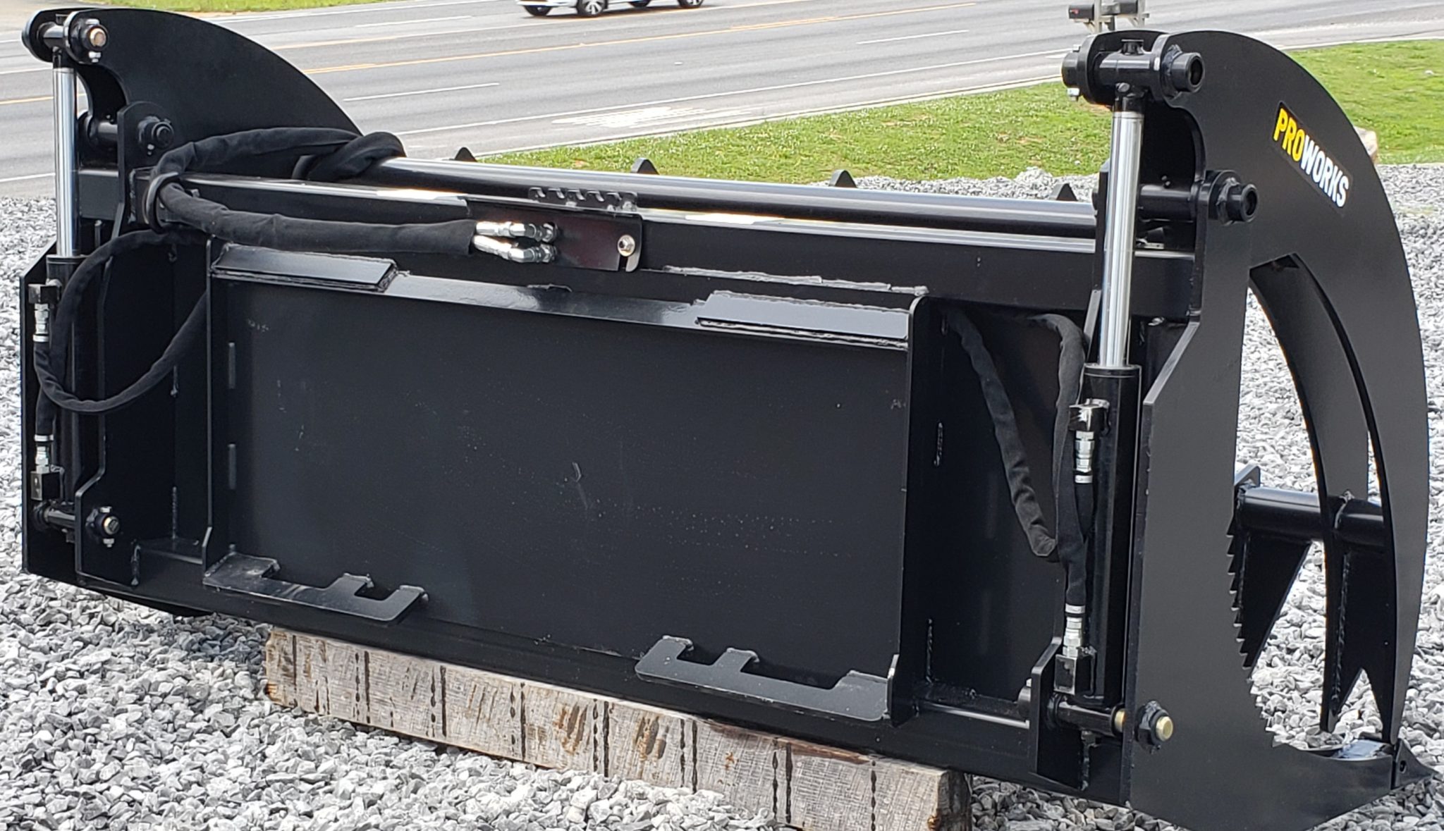 72″ Severe Duty Root Rake Clam Grapple Attachment Fits Skid Steer Quick