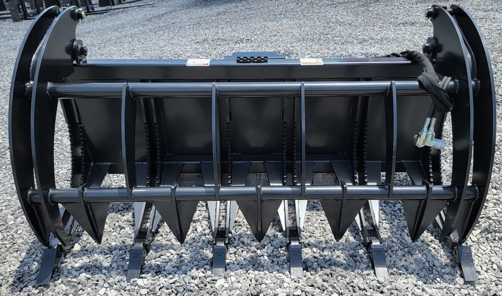72″ Severe Duty Root Rake Clam Grapple Attachment Fits Skid Steer Quick