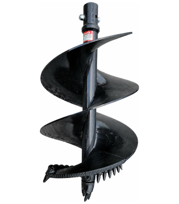 Danuser 24" x 48" Bullet Rock Auger Bit, 2" Hex Collar 200176