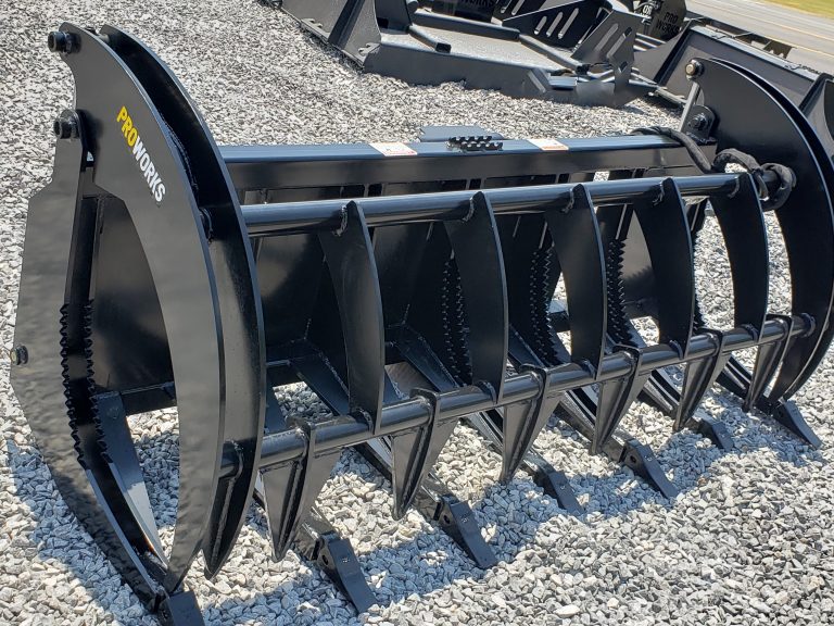 84″ Severe Duty Root Rake Clam Grapple with Teeth Attachment Fits Skid