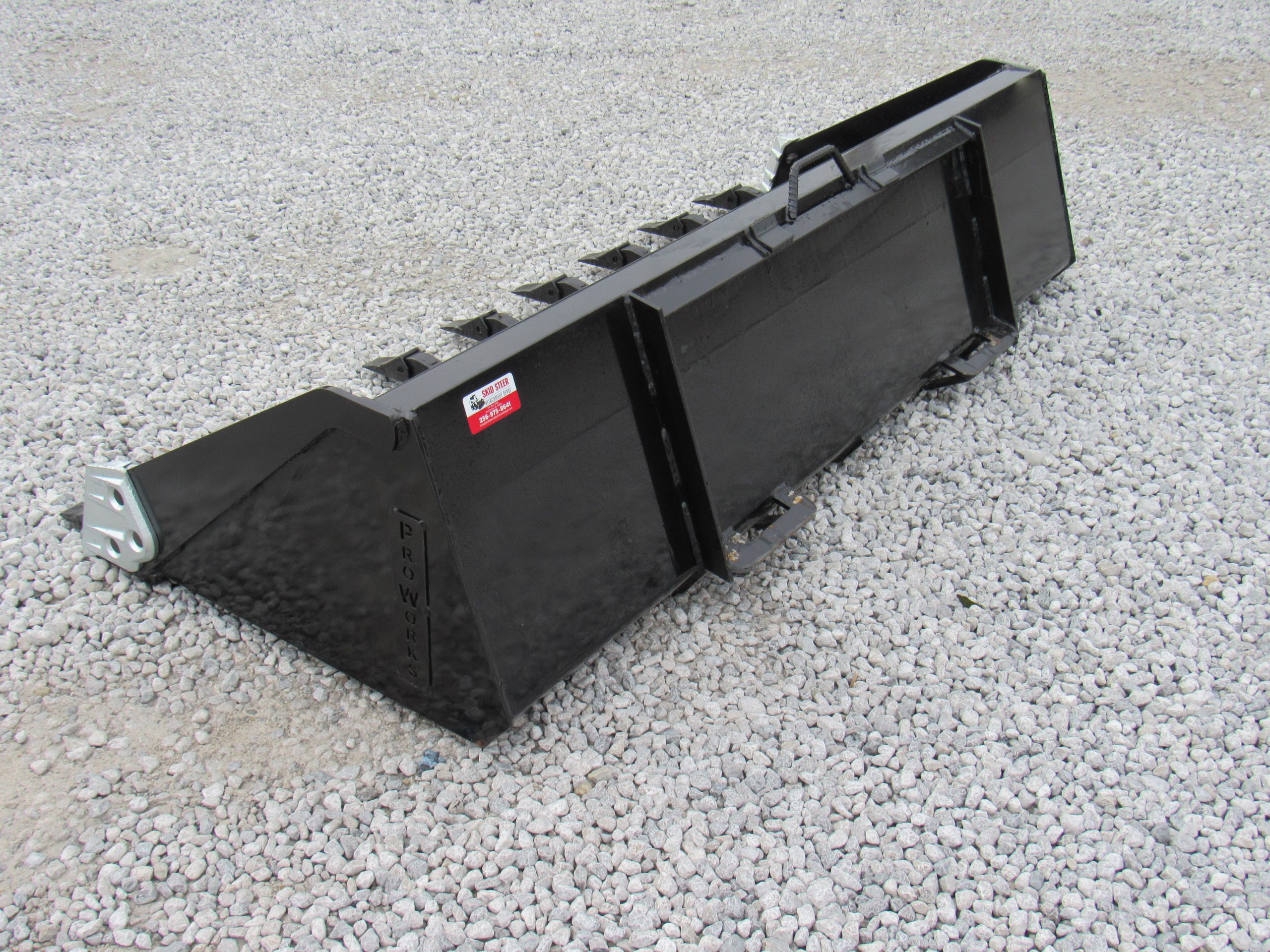 80″ Severe Duty Low Profile Tooth Bucket Attachment Fits Skid Steer