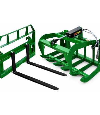 48" Root Grapple and 42" Pallet Forks Fits John Deere Compact Tractor Loader