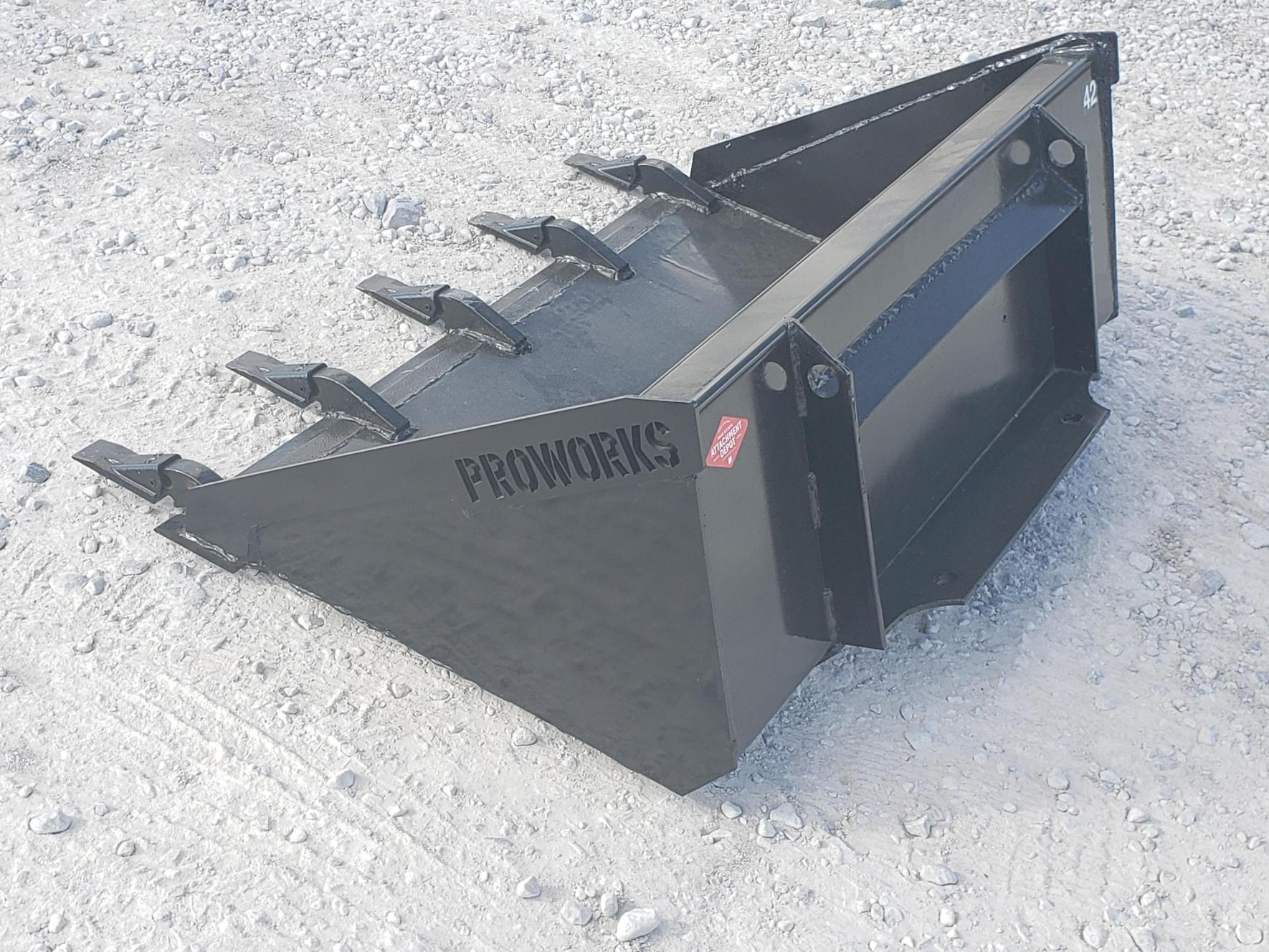 42″ Low Profile Tooth Bucket Fits Mini Skid Steer Skid Steer