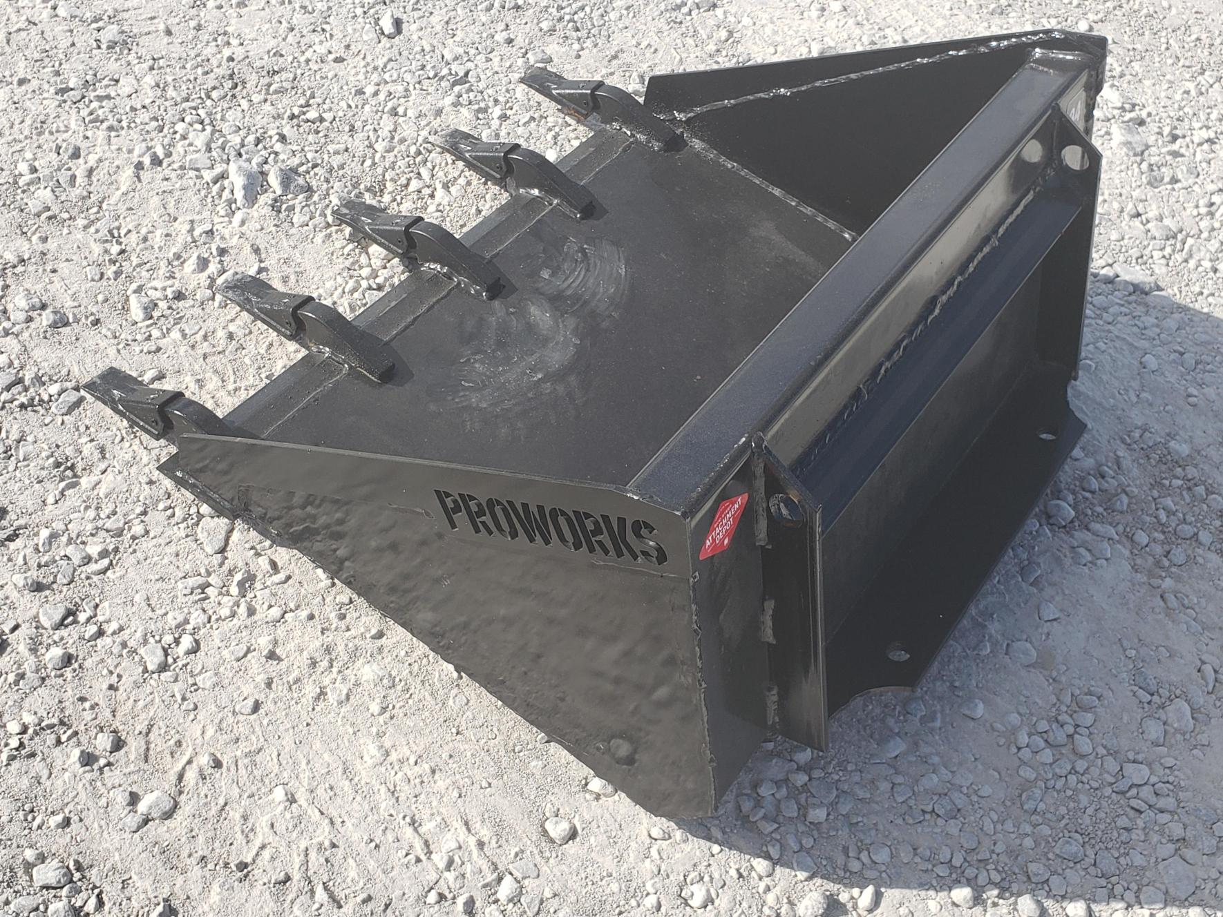 34″ Low Profile Tooth Bucket Fits Mini Skid Steer Skid Steer