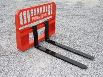 60" Root Rake Clam Grapple Attachment and 48″ Long Pallet Forks Attachment Combo Fits Skid Steer Quick Attach - Orange - Image 12