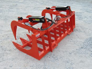 PRO Works 72" Compact Tractor Root Bucket Grapple Skid Steer Quick Attach Orange GP3072O