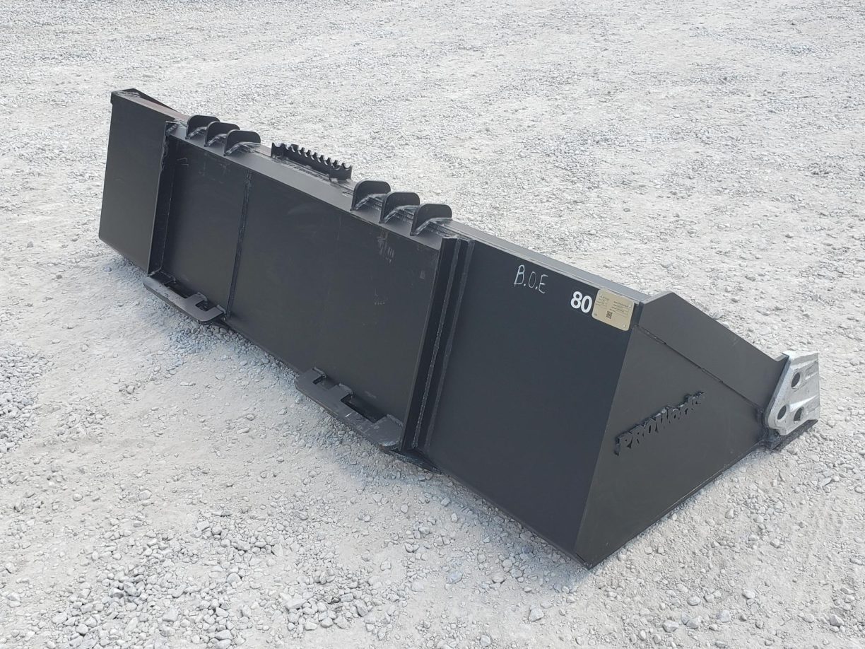 80″ Severe Duty Low Profile Smooth Bucket with Bolt on Edge and Side