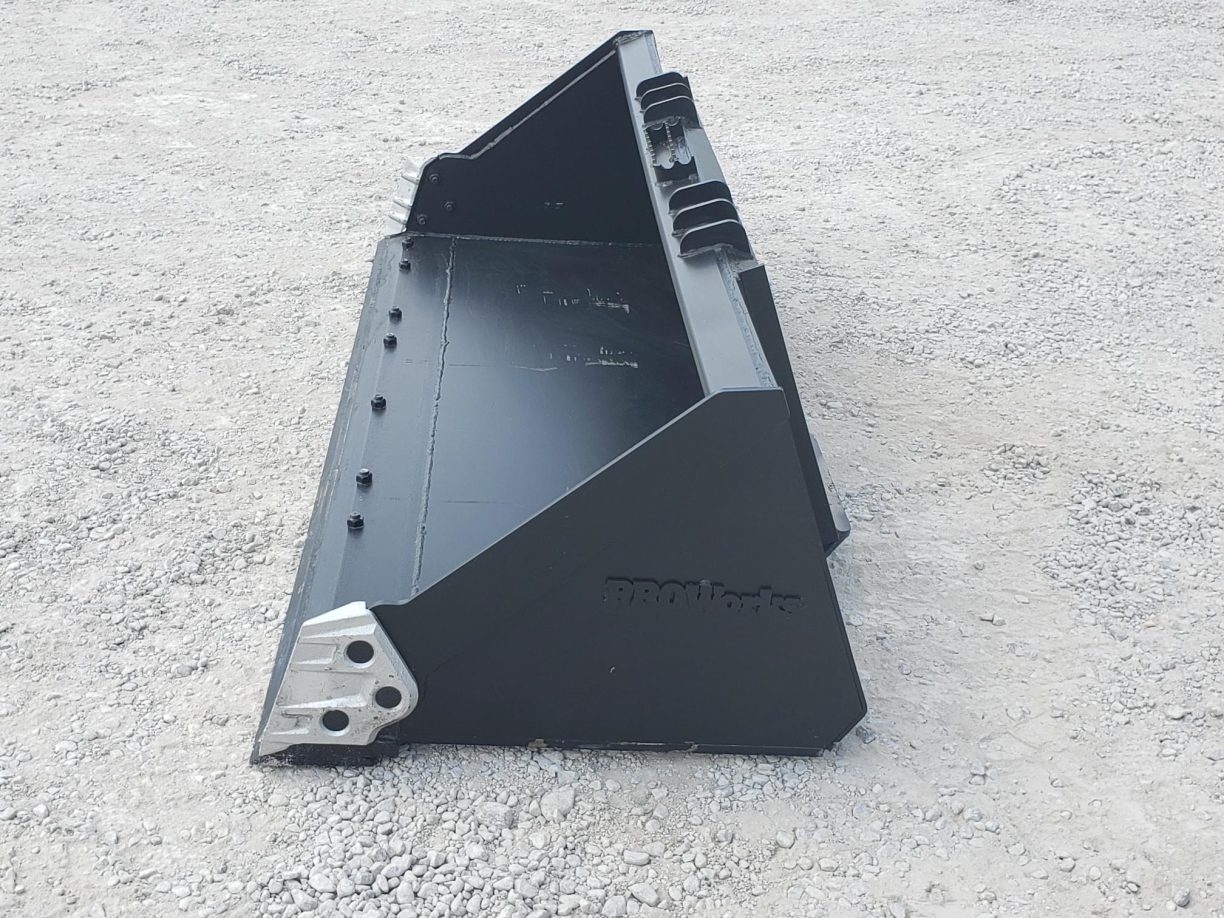 80″ Severe Duty Low Profile Smooth Bucket with Bolt on Edge and Side