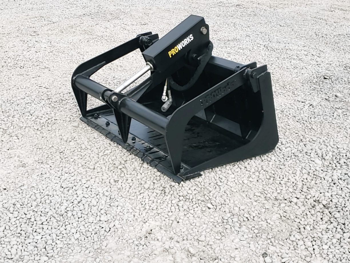 42″ Heavy Duty Smooth Bucket Grapple Attachment Fits Mini Skid Steer