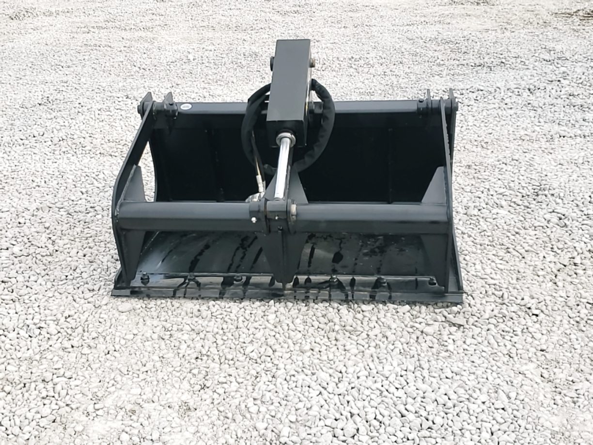 42″ Heavy Duty Smooth Bucket Grapple Attachment Fits Mini Skid Steer