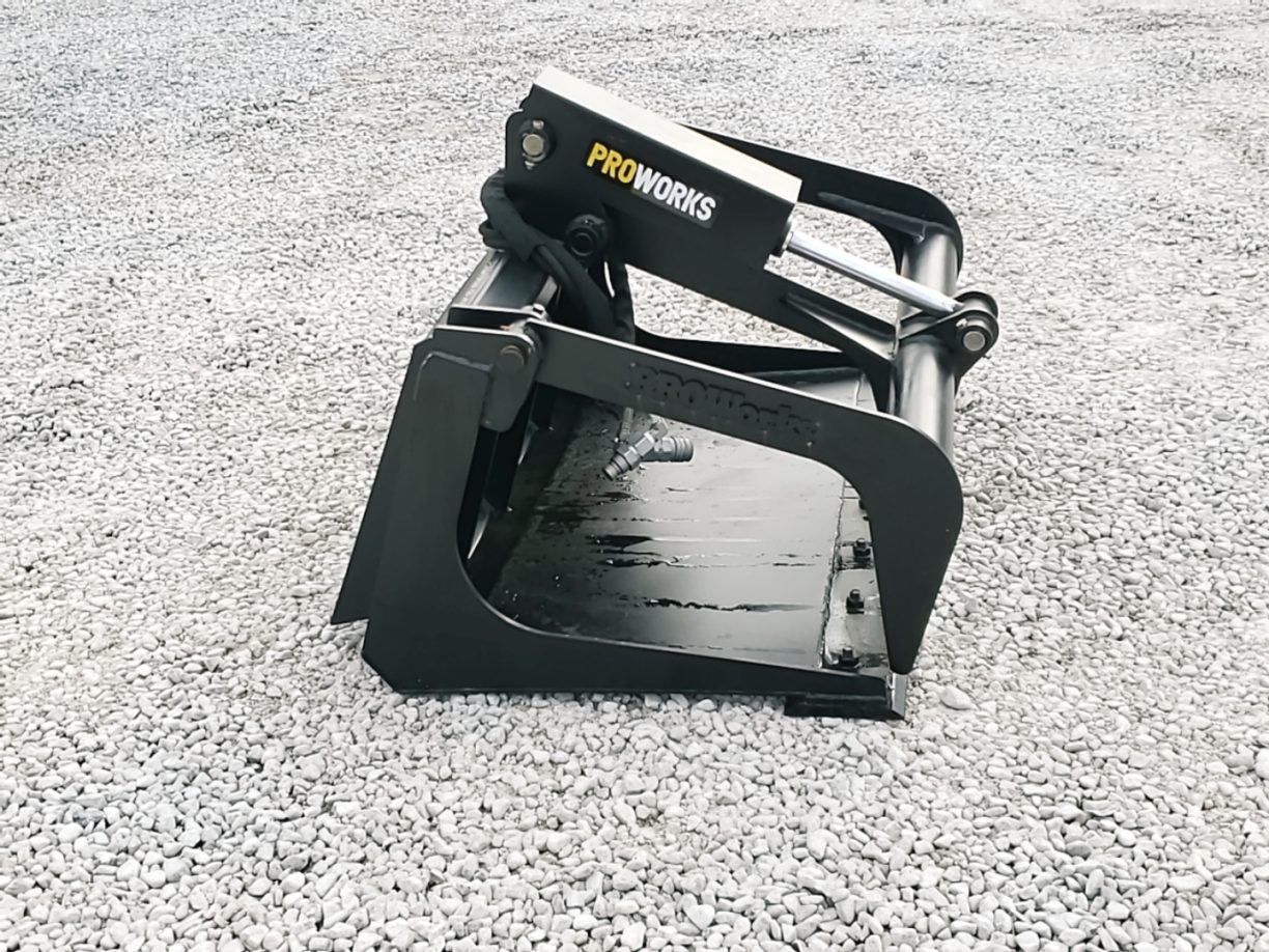 42″ Heavy Duty Smooth Bucket Grapple Attachment Fits Mini Skid Steer Bobcat MT MT50 MT52 MT55