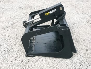 PRO Works 42" Smooth Bucket Grapple Single Cylinder with Bolt on Edge Bobcat MT Attachment GBT442