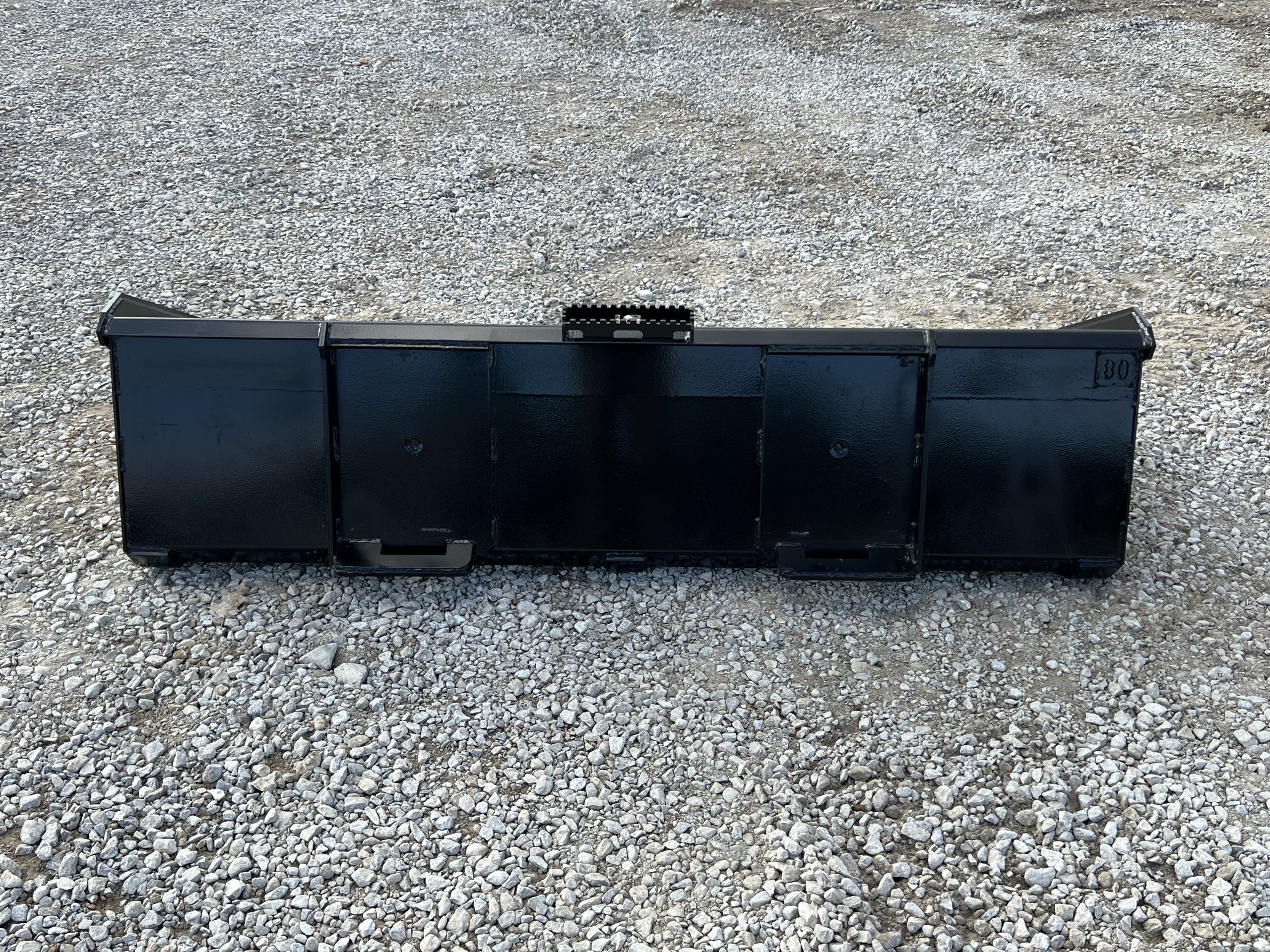 80" Severe Duty Low Profile Smooth Bucket with Bolt on Edge and Side Cutters Attachment Fits Skid Steer - Image 6