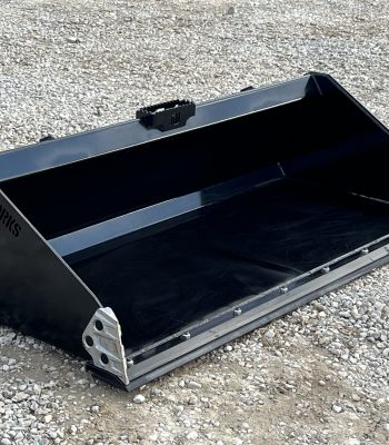 80" Severe Duty Low Profile Smooth Bucket with Bolt on Edge and Side Cutters Attachment Fits Skid Steer