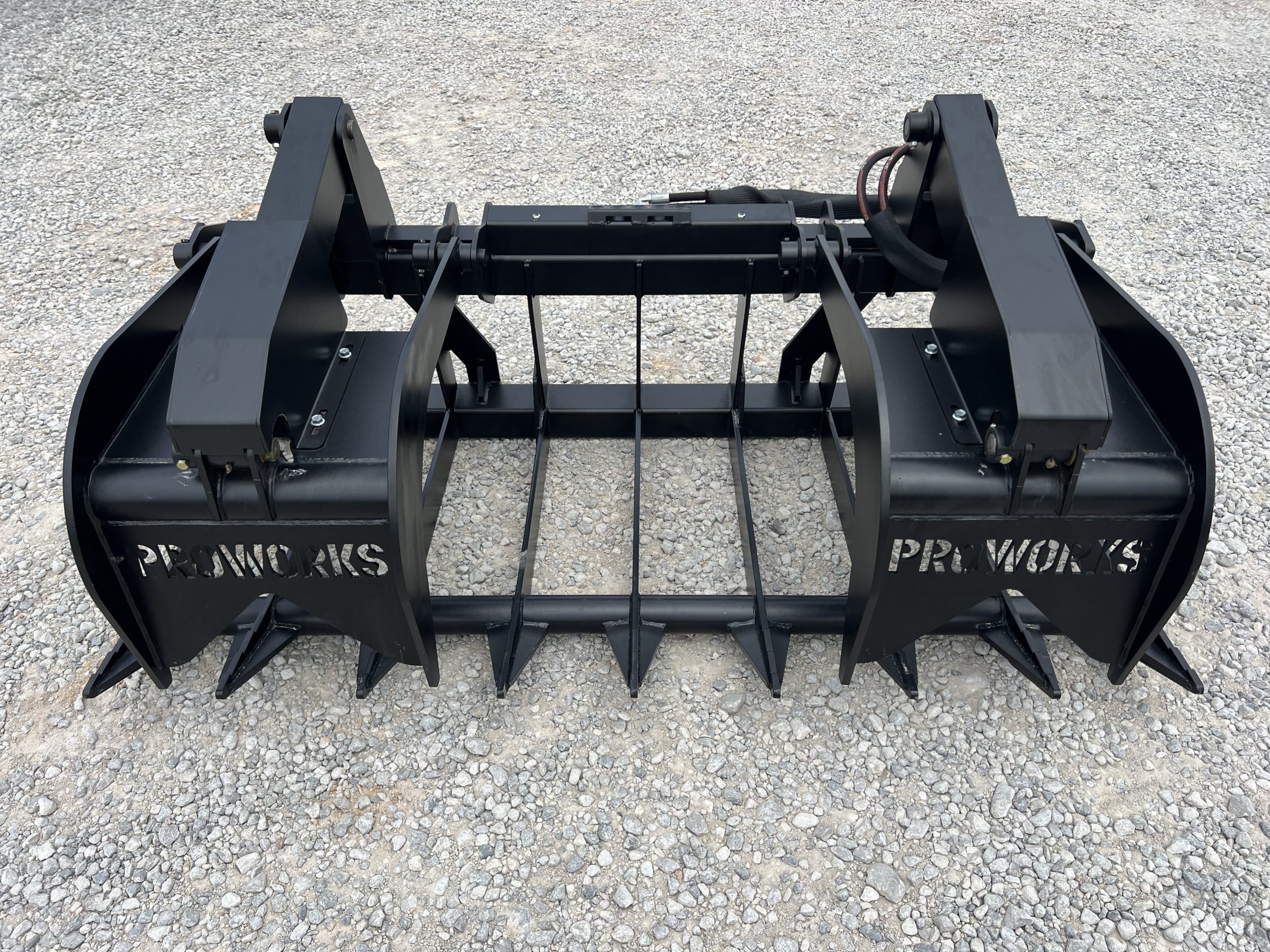 72" Heavy Duty Dual Cylinder Root Bucket Grapple Attachment Fits Euro Global Quicke Loader - Image 3