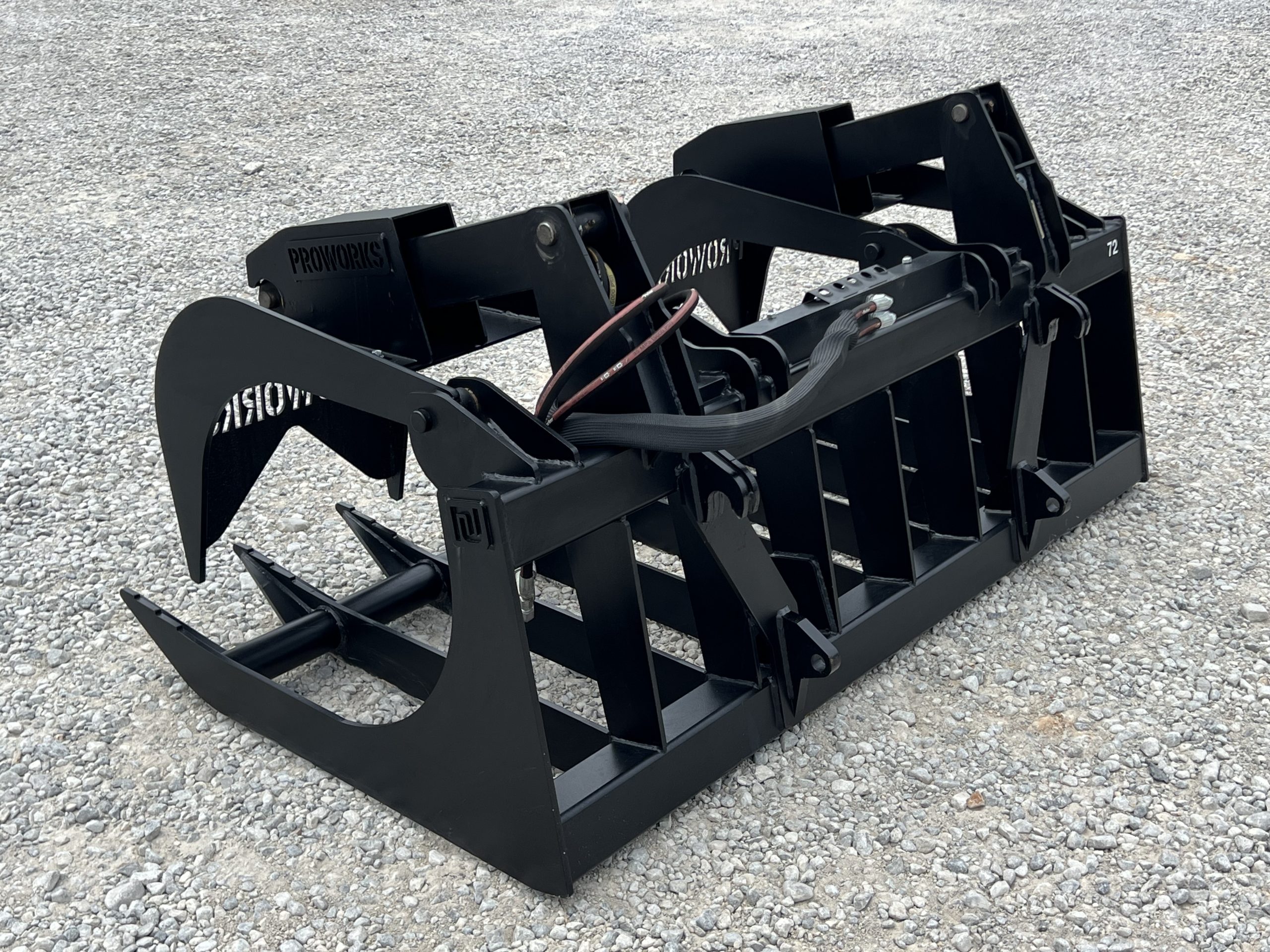 72" Heavy Duty Dual Cylinder Root Bucket Grapple Attachment Fits Euro Global Quicke Loader - Image 8