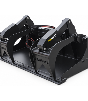 72" Severe Duty Solid Bottom Bucket Grapple with Bolt-on-Edge Fits Skid Steer Quick Attach